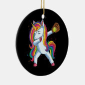 女子ダビングソフトボールユニコーンアパレルスポーツ セラミックオーナメント (右)