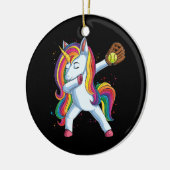 女子ダビングソフトボールユニコーンアパレルスポーツ セラミックオーナメント (左)