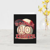 女子ダブルデジット野球愛好家10歳ボー カード (黄色い花)