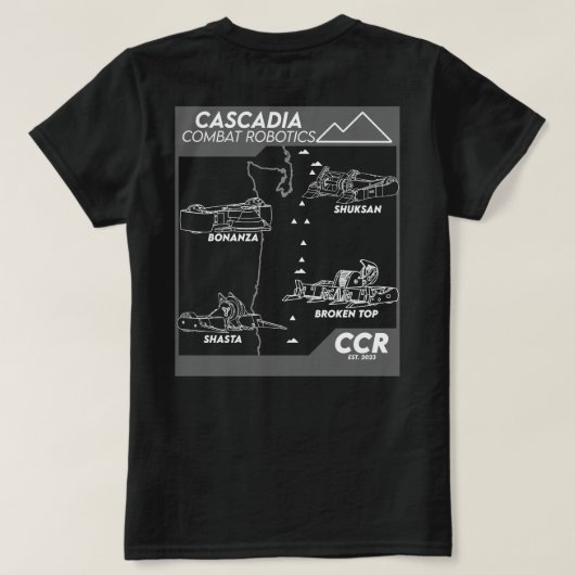 女子チームワイヤーフレーム Tシャツ (デザイン裏面)