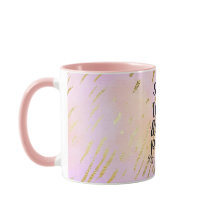 女子テスト成功マグカップやる気を起こさせる引用文PINK