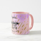 女子テスト成功マグカップやる気を起こさせる引用文PINK マグカップ (正面右)