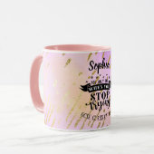 女子テスト成功マグカップやる気を起こさせる引用文PINK マグカップ (正面左)