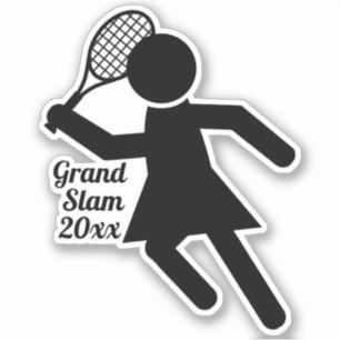 女子テニスの選手スポーツ シール