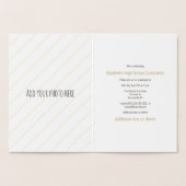 女子テニスアスリート卒業パーティー金ゴールド 箔カード (内部)