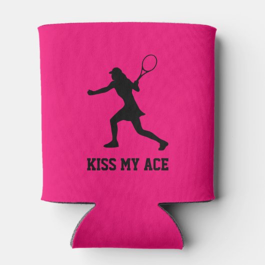 女子テニスシルエットカスタムピンク缶クーラー 缶クーラー (裏面)