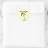 女子テニススターTシャツ&ギフト ラウンドシール (バッグ)