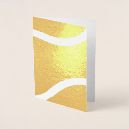 女子テニススポーツ関連の誕生日金ゴールド 箔カード