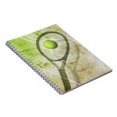 女子テニスパーソナライズされた ノートブック (右側)