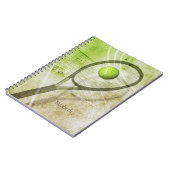 女子テニスパーソナライズされた ノートブック (左側)