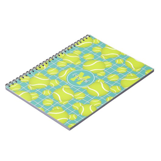 女子テニスボールwネット詳細 パーソナライズされた ノートブック (左側)