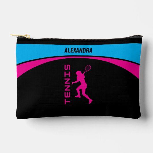 女子テニス誕生日パーティー，テニス選手のギフト アクセサリーポーチ (正面)