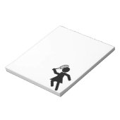 女子テニス選手 – テニスシンボル ノートパッド (回転)