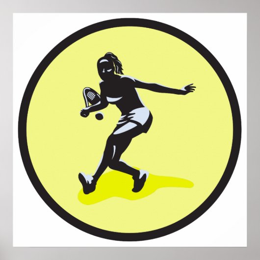 女子テニス選手 ポスター (正面)