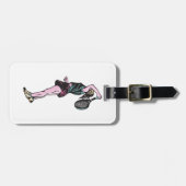 女子テニス選手 ラゲッジタグ (正面横)