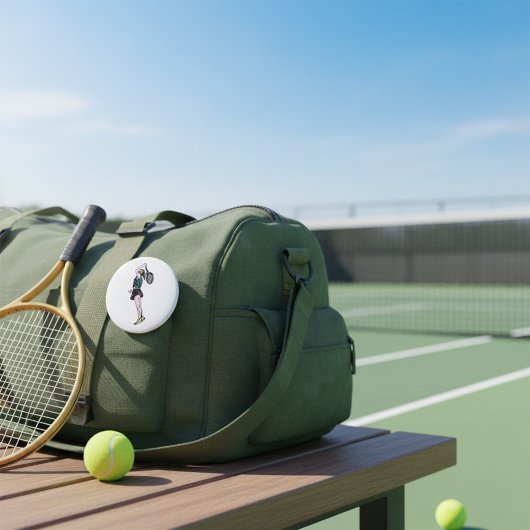 女子テニス選手 缶バッジ