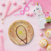 女子テニス「テニス・ラブ」 ペーパープレート (パーティー)