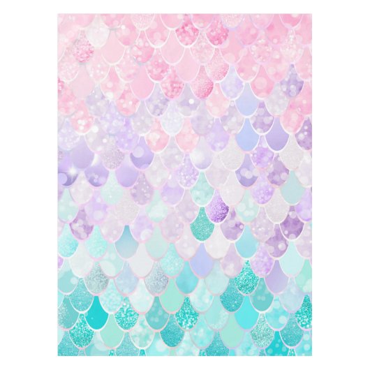 女子テーブルクロスのマーメイド誕生日パーティー テーブルクロス (正面)