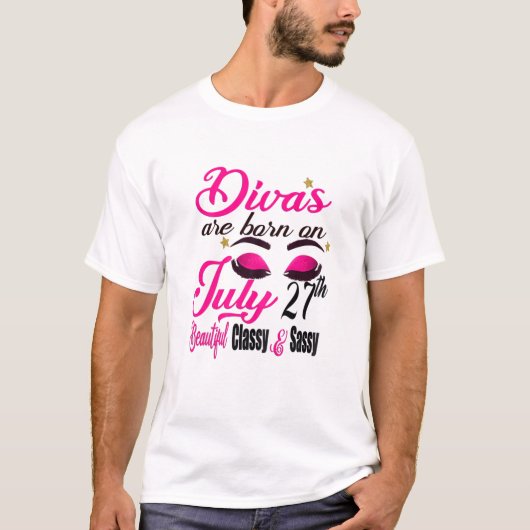 女子ディバ生まれス7月27日レオ女子ホロsc tシャツ (正面)