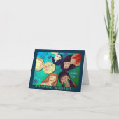 女子デイウーマンポートレートアクアブルー カード (正面)