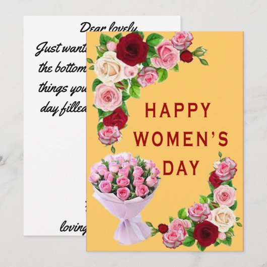 女子デイカード 招待状 (正面/裏面)