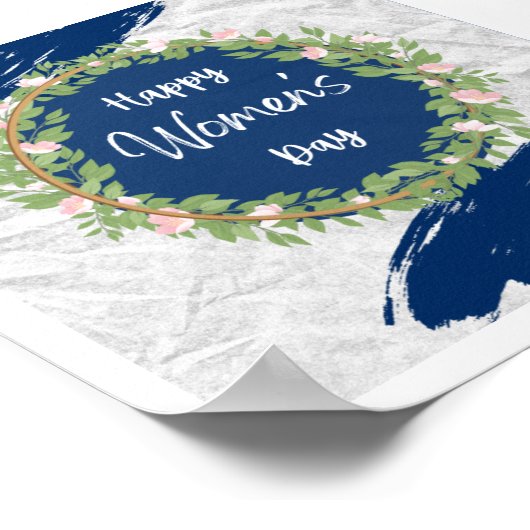 女子デーテーマかわいいデザインポスター ポスター (角)