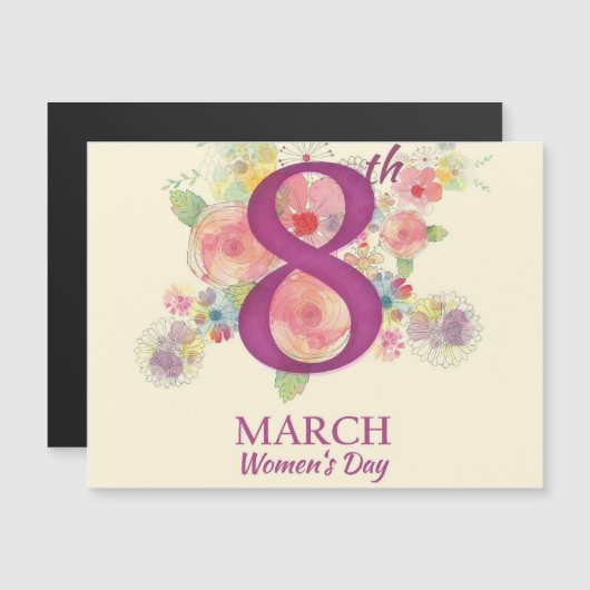 女子デー3月8日磁気カード (正面/裏面)