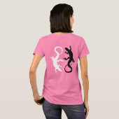 女子トカゲTシャツオーガニックリザードアートシャツ Tシャツ (裏面フル)