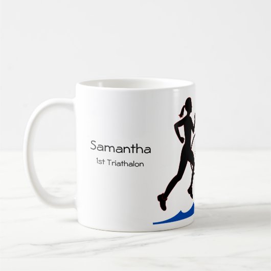 女子トライアスロン記念品 コーヒーマグカップ (左)