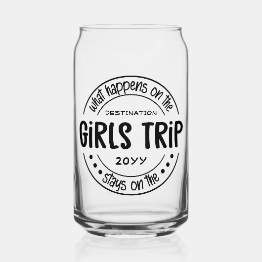 女子トリップで何が起こカスタムるか女子ウィークエンド ガラス缶 (正面)