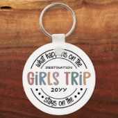 女子トリップで何が起こカスタムるか女子ウィークエンド キーホルダー (正面)