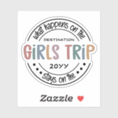 女子トリップで何が起こカスタムるか女子ウィークエンド シール (シート)