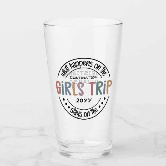 女子トリップで何が起こカスタムるか女子ウィークエンド タンブラーグラス (正面)
