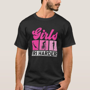 女子トリハードトライアスロン練習選手 Tシャツ