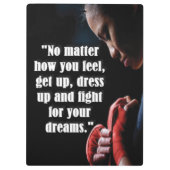 女子トレーニング やる気を起こさせる クリップボード (裏面)