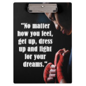 女子トレーニング やる気を起こさせる クリップボード (正面)