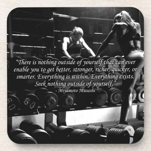 女子トレーニング やる気を起こさせる コースター (正面)