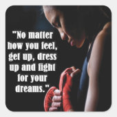 女子トレーニング やる気を起こさせる スクエアシール (正面)