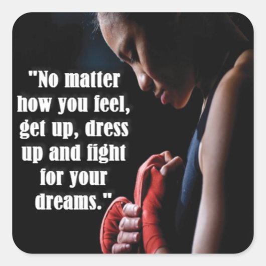 女子トレーニング やる気を起こさせる スクエアシール (正面)