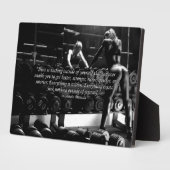 女子トレーニング やる気を起こさせる フォトプラーク (側面)