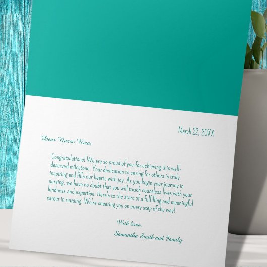 女子ナース卒業祝い カード