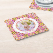 女子ハッピーバースデーサマーピンクスターカスタム時代 ペーパーコースター (アングル)