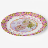 女子ハッピーバースデーサマーピンクスターカスタム時代 ペーパープレート (アングル)
