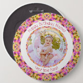 女子ハッピーバースデーサマーピンクスターカスタム時代 缶バッジ (正面&裏面)