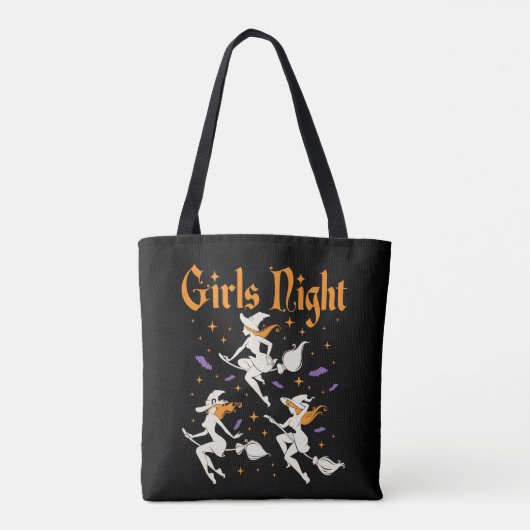 女子ハロウィーンパーティー魔女のホウキ トートバッグ (裏面)