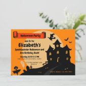 女子ハロウィーン·スプークタクル誕生日パーティー 招待状 (スタンド正面)