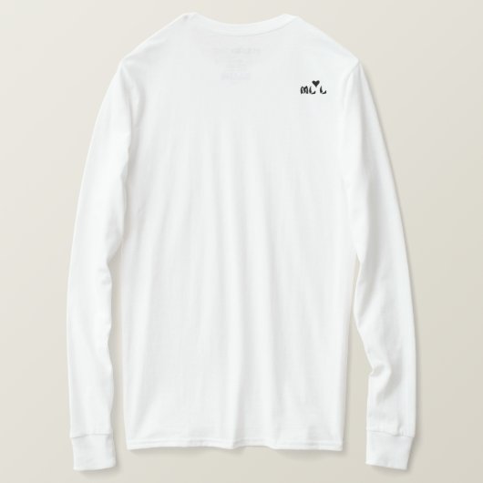 女子ハワイアンプルメリア長袖 Tシャツ (デザイン裏面)