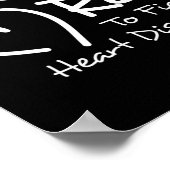 女子ハート病デザイン ポスター (角)