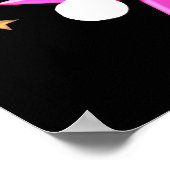 女子バクールパーソナライズされたスケットボールプレイヤーポスト ポスター (角)