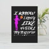 女子バスケおもしろいットボールのようなバスケットボールの女性 シーズンカード (スタンド正面)